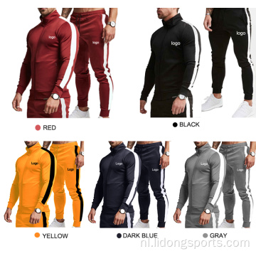 Heren Jogger Sweatsuit Zip Sportswear Men Sport Tracksuit